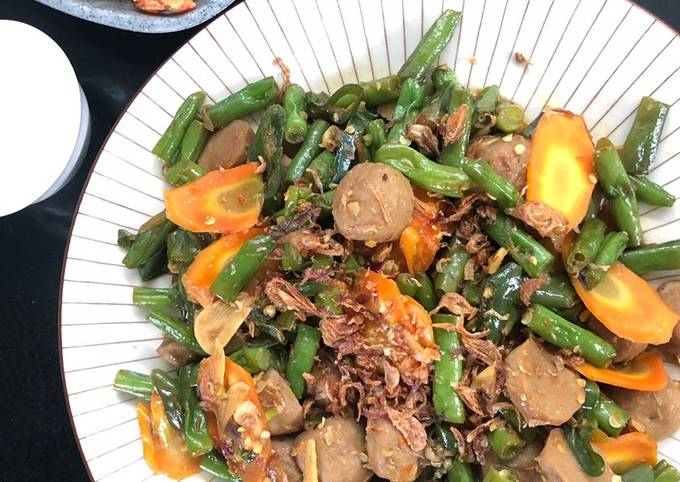 Tumis Buncis Bakso Wortel