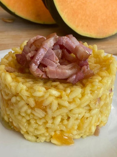 Foto di Risotto alla zucca con speck croccante