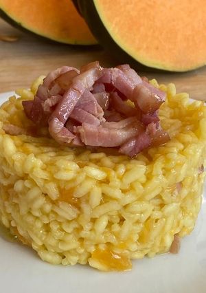 Foto di Risotto alla zucca con speck croccante