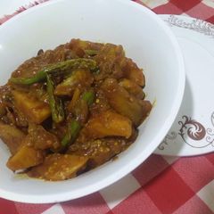 Baigan aloo A picture of Baigan aloo.