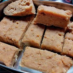 A picture of Soft, moist sweet potato blondie.