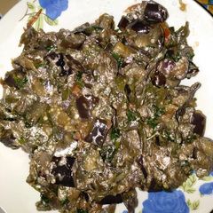 A picture of Biriganya together with spinach.