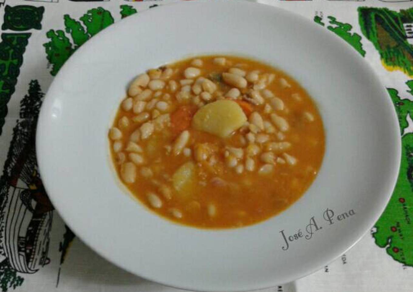 Potaje de alubias blancas con calabaza