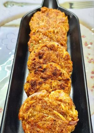 A picture of Red Carrot and Raw Potato Patties.