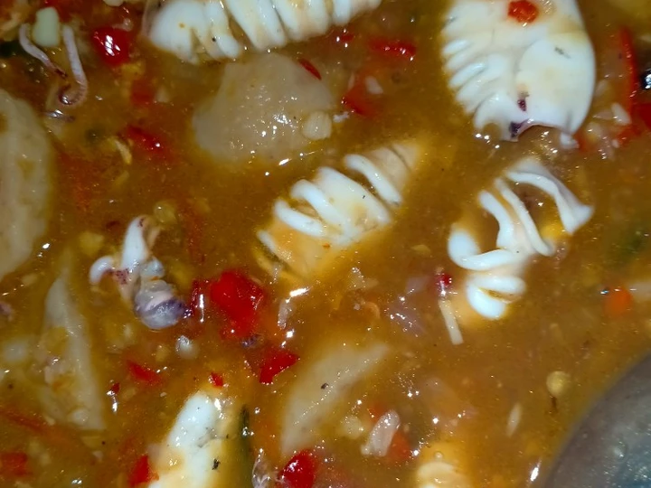 Cara Gampang Menyiapkan Resep Cumi bakso saus tiram yang Menggugah Selera Anti Ribet, Mantap