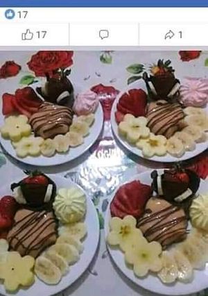 صورة لوصفة تحلية باردة 🍮🍮🍌🍓