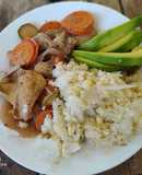Pollo en salsa de ciruela