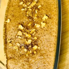 A picture of Coffee Walnuts microwave oven brownies in just 6 minutes.