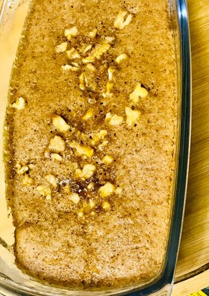 A picture of Coffee Walnuts microwave oven brownies in just 6 minutes.