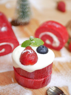 Foto resep Log Red Velvet Swiss Roll Cake