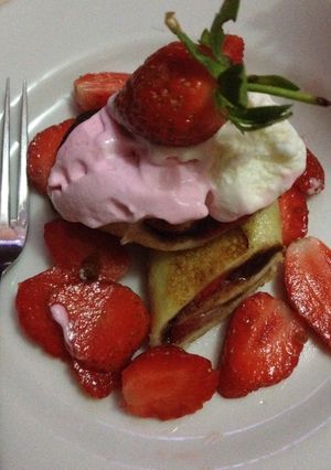 Foto resep Roti Goreng Nuttella Strawberry