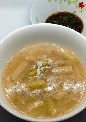Foto resep Sup Asparagus Kepiting Simple