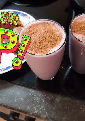 Una foto de Batido proteico de fresas