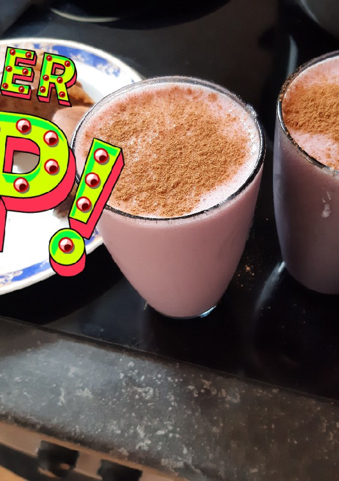 Una foto de Batido proteico de fresas