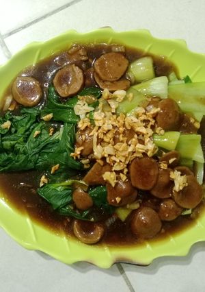 Foto resep Pakcoy Siram Bakso Saus Tiram
