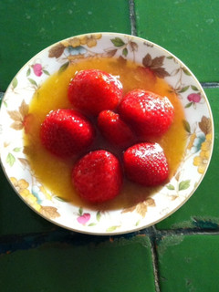Una foto de Fresas Romanoff