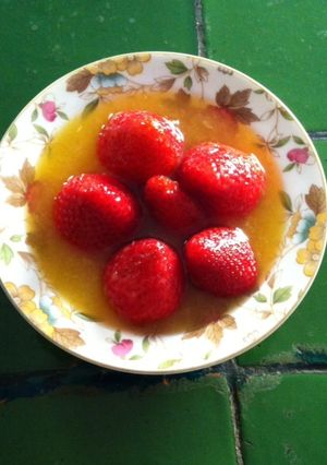 Una foto de Fresas Romanoff