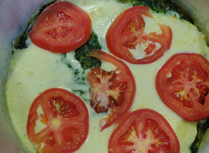 Una foto de Pizza de acelga o espinaca con harina premezcla