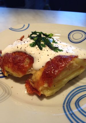 Sajtos sült burgonya recept fotója