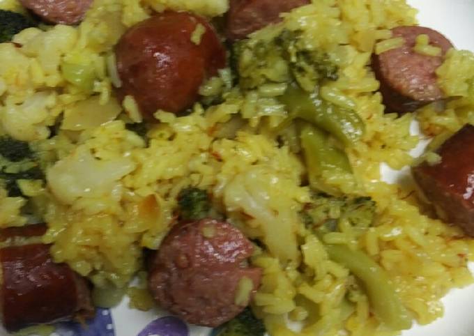 Easiest Way to Make Ultimate Ginger ale Sausage and Rice