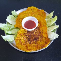 A picture of Cabbage omelette eggless.