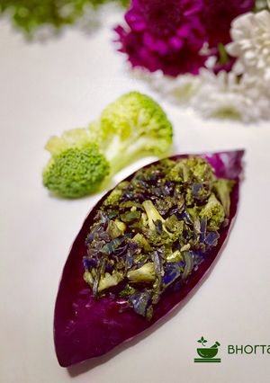 A picture of Broccoli and Red cabbage Bhaji. #NewYearNewYou.