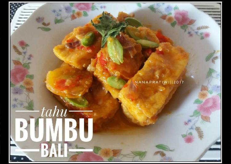 Cara mudah memasak Tahu Bumbu Bali yang simpel