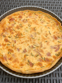 Una foto de Quiche de jamón y puerro
