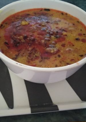 A picture of Restaurant style dal fry.