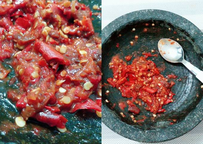 Sambal asem / sambel sayur asem / sambal terasi asem seger