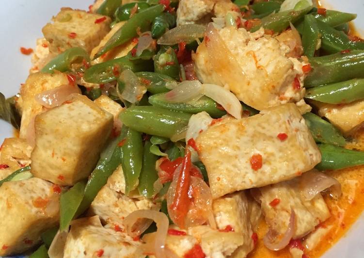 Tumis Santan Tahu Buncis Pedas