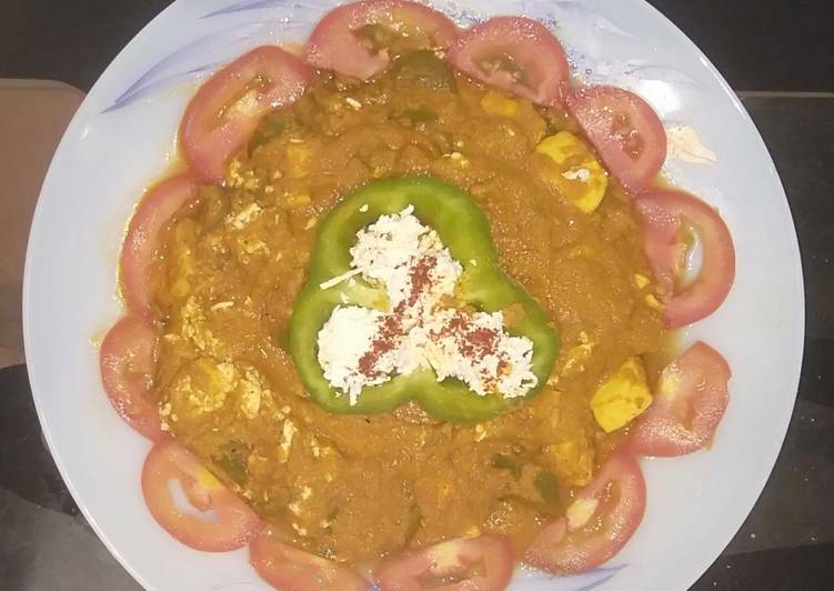 Simple Way to Make Award-winning Paneer capsicum masala