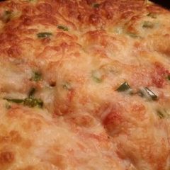 A picture of Pork Enchilada Pie w/ Cheddar-Corn Muffin Crust.