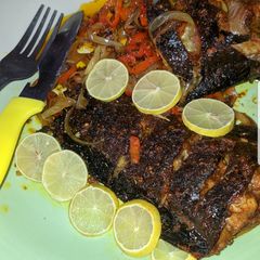 A picture of Pan grill cat fish.