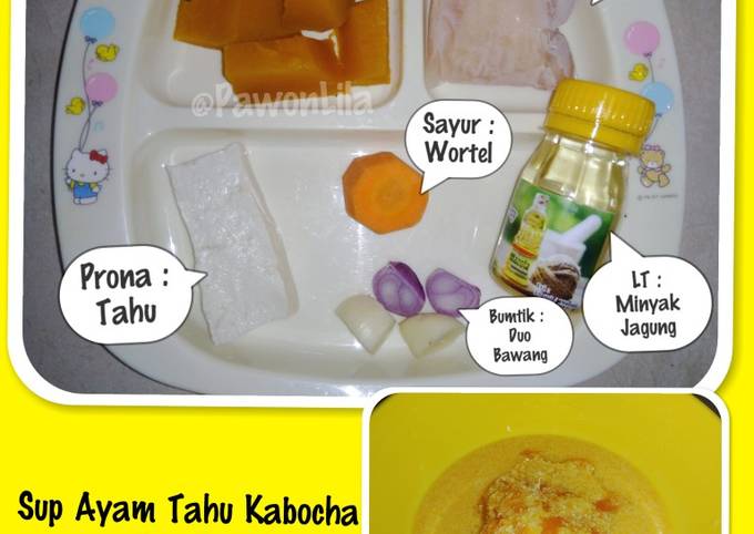 MPASI Menu 4⭐ Usia 6 Bulan - Sup Ayam Tahu Kabocha