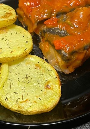 Foto principal de “Bacalao” vegano con pisto