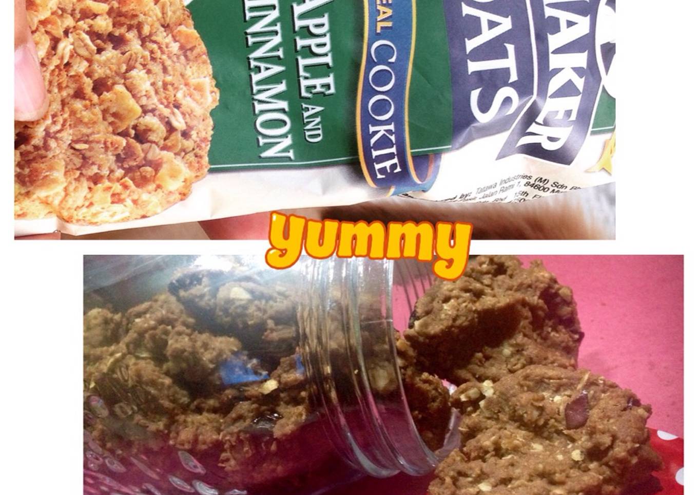 Choco Oatmeal apple&cinnamon cookies
