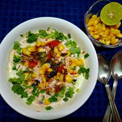 A picture of Sweet Corn and Vegetables Raita.