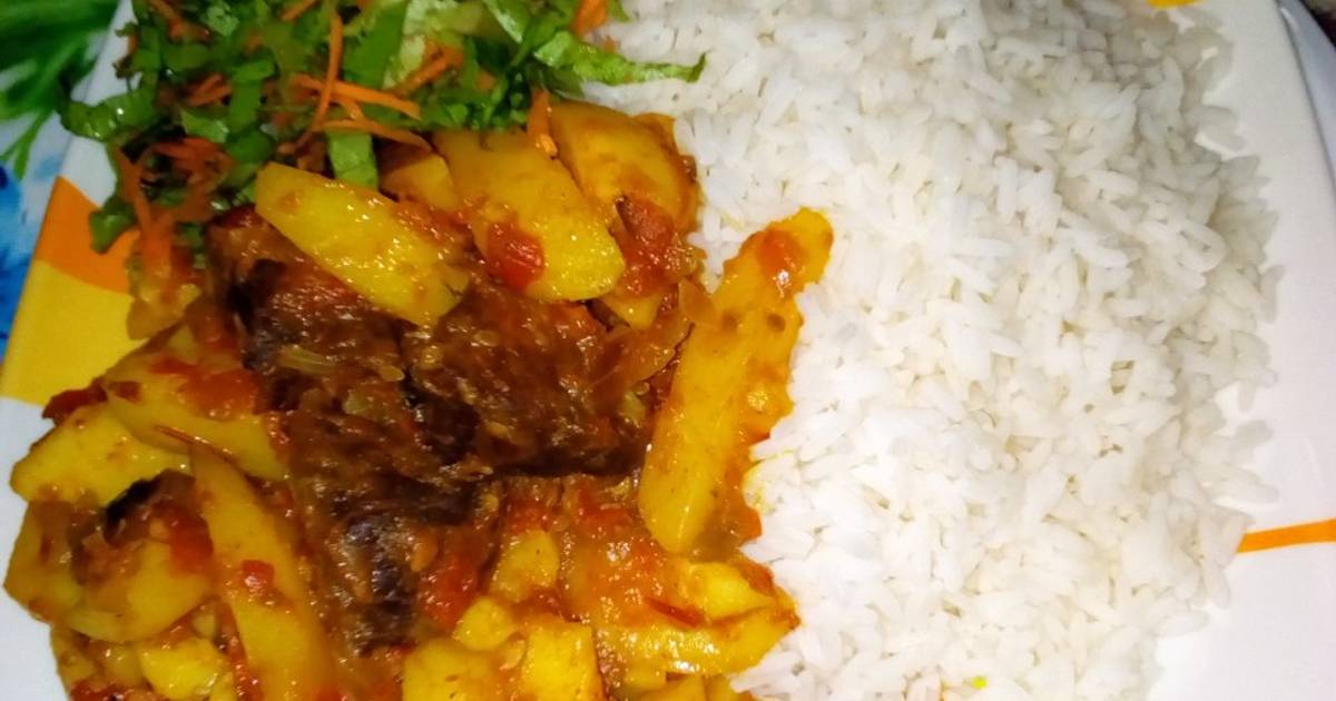 White rice and Irish sp Recipe by Zeesag Kitchen - Cookpad