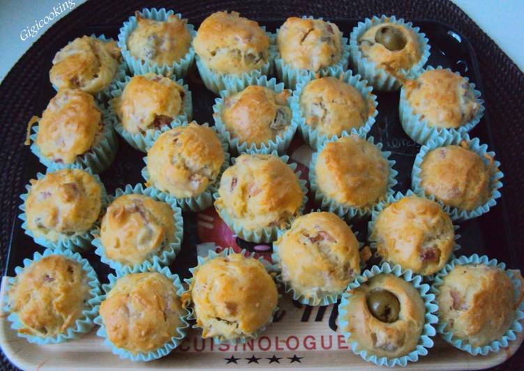 La Recette Pas à Pas Mini muffin jambon olives