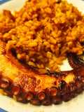 Paella Rice with Octopus Finished in the Oven