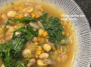 Foto resep Mediterranean Bean Soup / Sup kacang pinto dan chickpeas / kacang arab