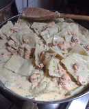 Sorrentinos con salmón a la crema