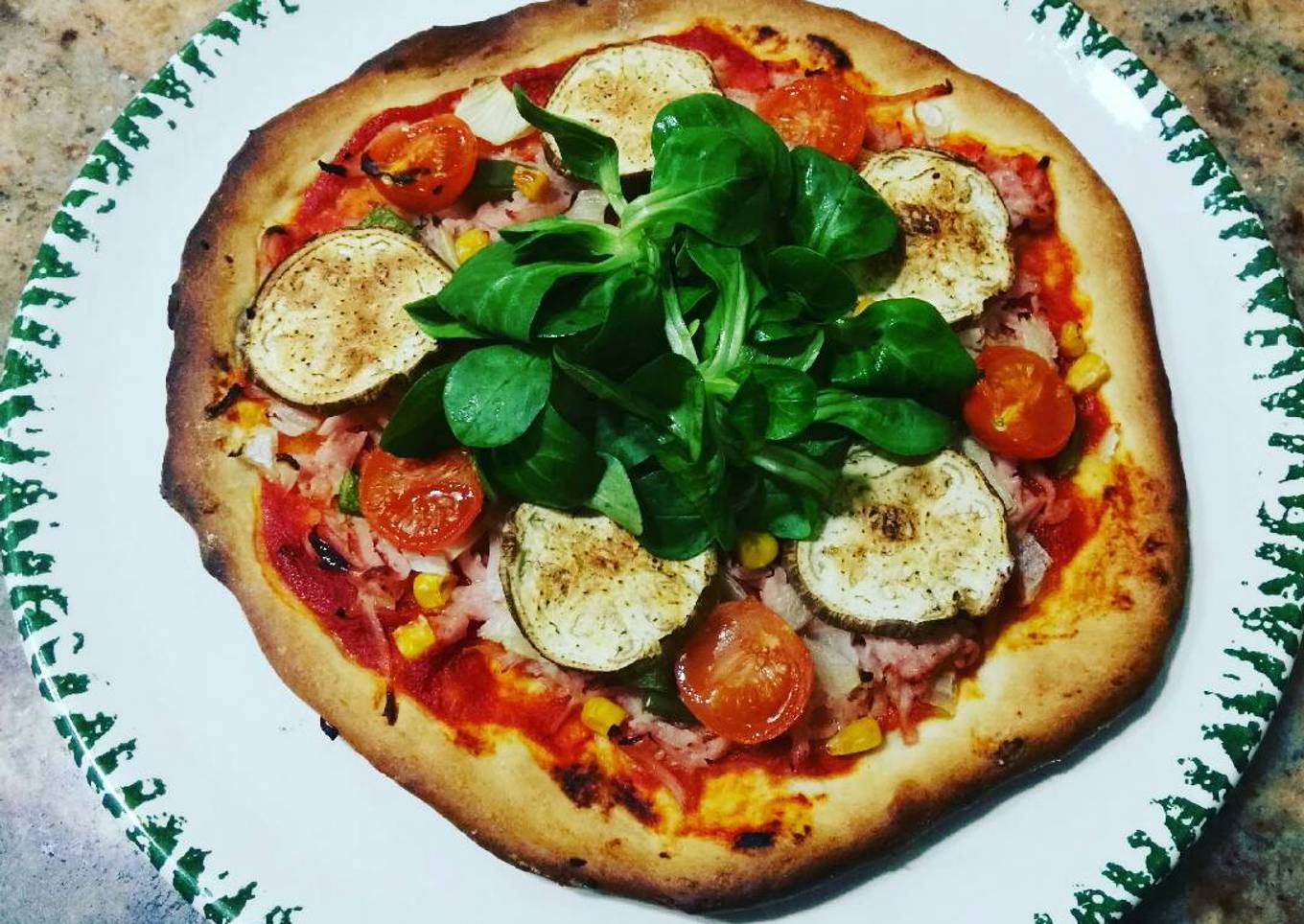 Pizza casera light sin queso