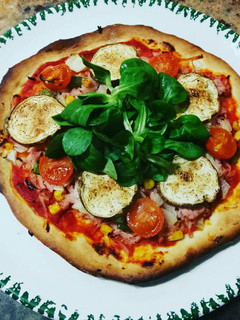 Una foto de Pizza casera light sin queso