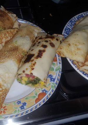 Una foto de Panqueques de verduras 🌯