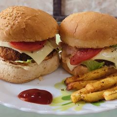 Veg Aloo Tikki Burger A picture of Veg Aloo Tikki Burger.