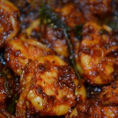 A picture of Saucum Chemmeenum (Sauce & Prawns).
