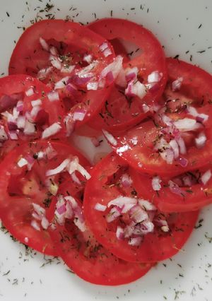 Una foto de Ensalada de tomate