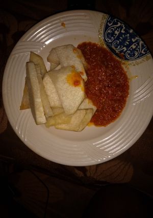 A picture of Fried yam.
